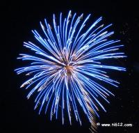 Happy New Year - Fireworks on the Beach from the Balcony @ Tina's Treasure Island Jan. 1, 2011